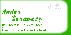 andor moravetz business card